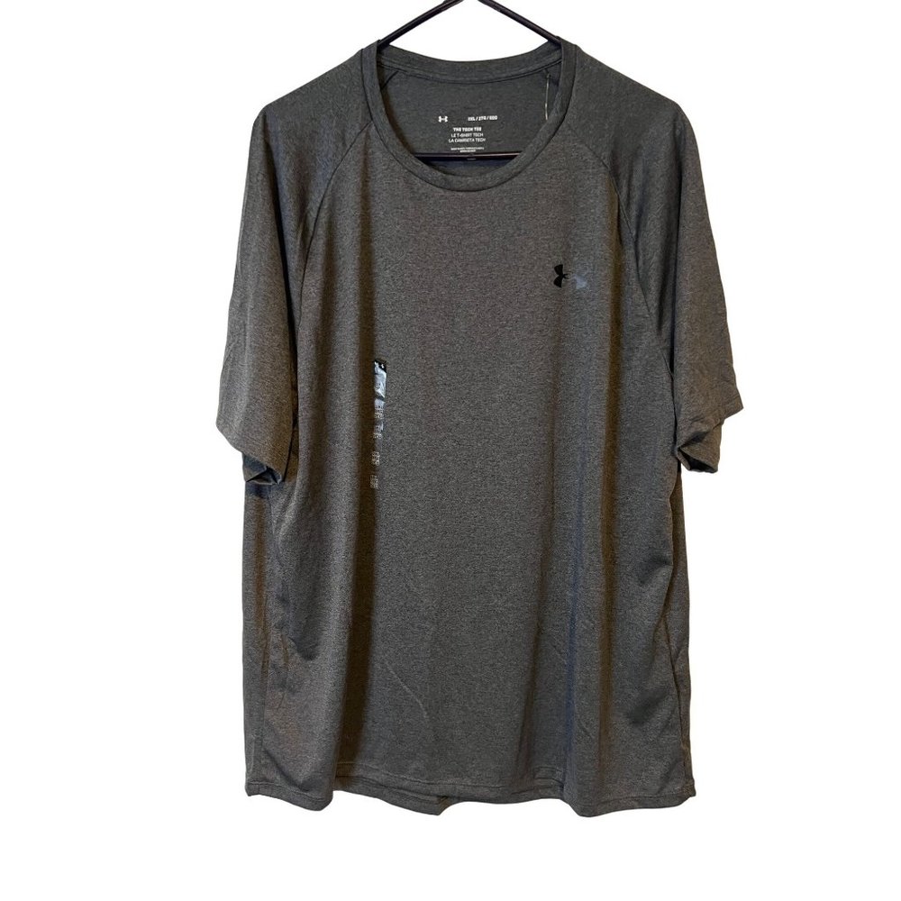 Under Armour Tech Tee Mens 2XL Black Heatgear Loose Short Sleeve NEW